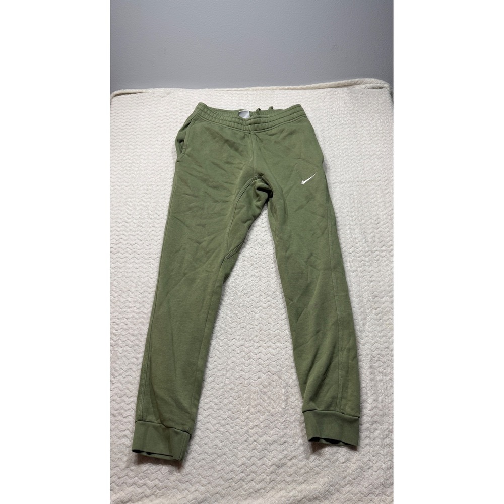 Nike Sportswear Club Fleece Joggers Olive Green Tapered Sweatpants Small 4947
